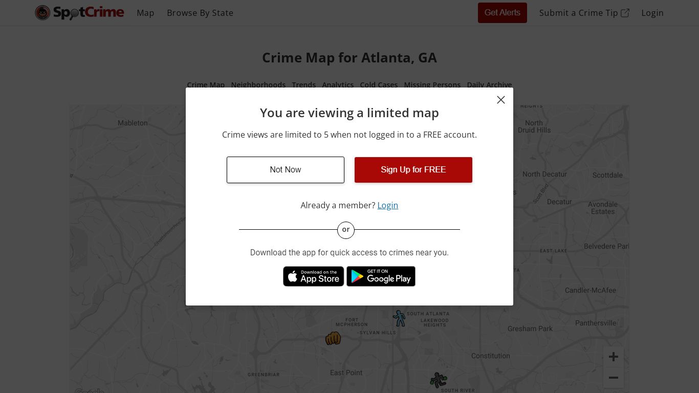 Crime in Atlanta - Atlanta, GA Crime Map | SpotCrime